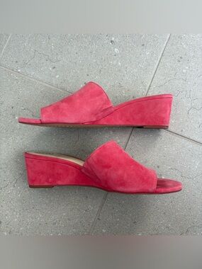 Vince Camuto Coral Suede Wedge Heel Sandals